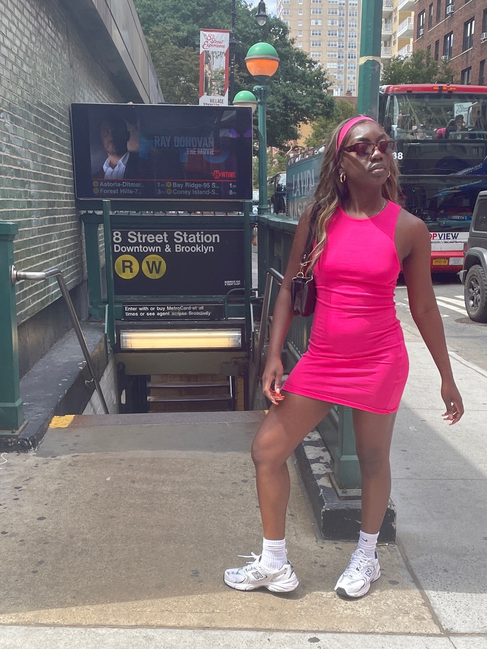 Fuchsia Bodycon Mini Dress - Picture 2 of 2
